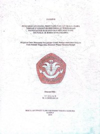 PENGARUH LEVERAGE, PROFITABILITAS DAN SKALA USAHA TERHADAP STRUKTUR PERMODALAN PERUSAHAAN MANUFAKTUR MAKANAN DAN MINUMAN YANG YANG GO PUBLIC DI BURSA EFEK JAKARTA