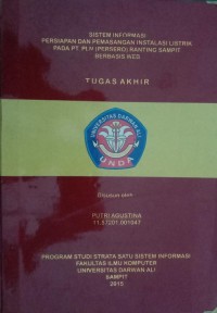 SISTEM INFORMASI PERSIAPAN DAN PEMASANGAN INSTALASI LISTRIK PADA PT. PLN (PERSERO) RANTING SAMPIT BERBASIS WEB