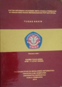 SISTEM INFORMASI AKADEMIK SMPN 4 KUALA PEMBUANG BERBASIS WEB DENGAN MENGGUNAKAN PHP DAN MYSQL