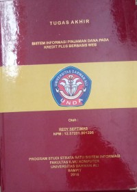 SISTEM INFORMASI PINJAMAN DANA PADA KREDIT PLUS BERBASIS WEB