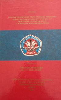 EFEKTIVITAS PENERAPAN PAJAK PROGRESIF KENDARAAN BERMOTOR (MOBIL) PENINGKATAN PENDAPATAN ASLI DAERAH (PAD) DI KABUPATEN KOTAWARINGIN TIMUR