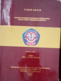 SISTEM INFORMASI DISTRIBUSI KORAN PADA RADAR SAMPIT BERBASIS DESKTOP