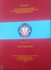 PENGHITUNGAN DAN PELAPORAN PAJAK BUMDES NYIUR MANDIRI TAHUN 2019 DESA PEMATANG PANJANG