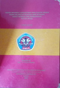 SISTEM INFORMASI ADMINISTRASI PADA KANTOR URUSAN AGAMA KECAMATAN MENTAWA BARU KETAPANG SAMPIT BERBASIS WEB MENGGUNAKAN PHP DAN MYSQL