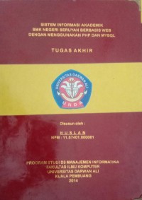 SISTEM INFORMASI AKADEMIK SMK NEGERI SERUYAN BERBASIS WEB DENGAN MENGGUNAKAN PHP DAN MYSQL