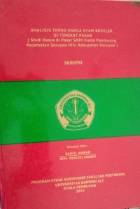 ANALISIS TREND HARGA AYAM BROILER DI TINGKAT PASAR