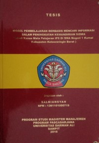 MODAL PEMBELAJARAN BERBASIS MENCARI INFORMASI DALAM PENINGKATAN KEMANDIRIAN SISWA