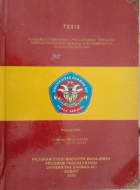 PENGARUH PENERAPAN E-RECUREMENT TERHADAP KINERJA PENGADAAN BARANG/JASA PEMRINTAH KABUPATEN SERUYAN