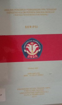 ANALISIS PENGARAUH PEMASANGAN PIPA TERHADAP KAPASITAS KOLOM PERSEGI DAN KOLOM BULAT