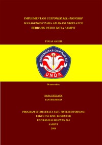 IMPLEMENTASI CUSTOMER RELATIONSHIP MANAGEMENT PADA APLIKASI FREELANCE BERBASIS WEB DI KOTA SAMPIT