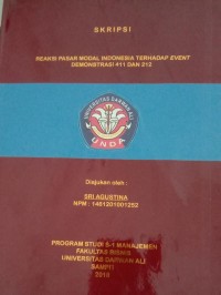 REAKSI PASAR MODAL INDONESIA TERHADAP EVENT DEMOSTRASI 411 DAN 212