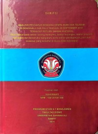 ANALISIS PENGARUH BENCANA GEMPA BUMI DAN TSUNAMI DI DONGGALA DAN PALU TANGGAL 28 SEPTEMBER 2018 TERHADAP RETURN SAHAM SEKTORAL (Studi kasus pada sektor barang konsumsi, sektor keuangan, sektor properti, real estate dan kontruksi bangunan, serta sektor perdagangan, jasa dan investasi yang terdapat di Bursa Efek Indonesia)
