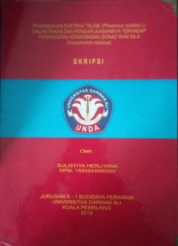 PENAMBAHAN EKSTRA TAUGE (PHASEOLUS RADIATES L) DALAM PAKAN DAN PENGAPLIKASIANNYA TERHADAP PENINGKATAN KEMATANANGAN GONAD IKAN NILA (OREOCHROMIS NILOTICUS)