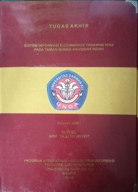 SISTEM INFORMASI E-COMMERCE TANAMAN HIAS PADATAMAN BUNGA ANUGRAH INDAH
