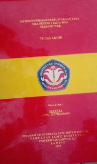 SISTEM INFORMASI PERPUSTAKAAN PADA SMA NEGERI 1 KOTA BESI BERBASIS WEB