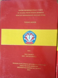 SISTEM INFORMASI STUDI PHOTO DI KELAKAI PHOTO STUDIO BERBASIS DESKTOP MENGGUNAKAN JAVA DAN MYSQL