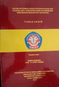 SISTEM INFORMASI DINAS KEPENDUDUKAN DAN CATATAN SIPIL KABUPATEN SERUYAN BERBASIS WEB MENGGUNKAN PHP DAN MYSQL