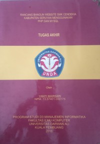 RANCANG BANGUN WEBSITE SMK CENDEKIA KABUPATEN SERUYAN MANGGUNAKAN PHP DAN MYSQL