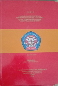 PENGARUH ASPEK EKSTERBAL TERHADAP PRESTASI BELAJAR SISWA KELAS VII SMP NEGERI 1 HANAU TAHUN PELAJARAN 2012/2013