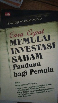 CARA CEPAT MEMULAI INVESTASI SAHAM PANDUAN BAGI PEMULA